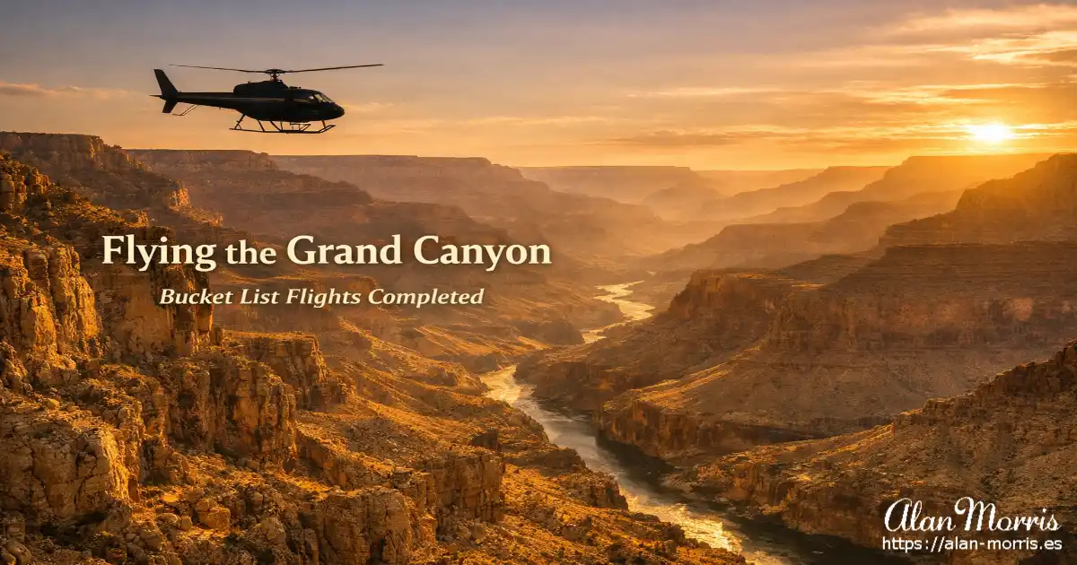 Bucket list fly the grand canyon banner.