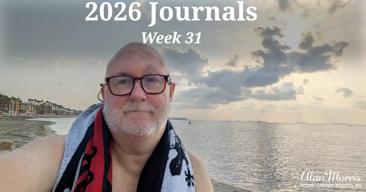 Alan Morris next to the Mar Menor at Playa del Espejo in Los Alcazares.