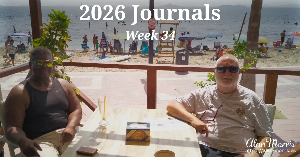 Lawrence Duncan &amp; Alan Morris sat at Buenavista restaurant in Alcázares.