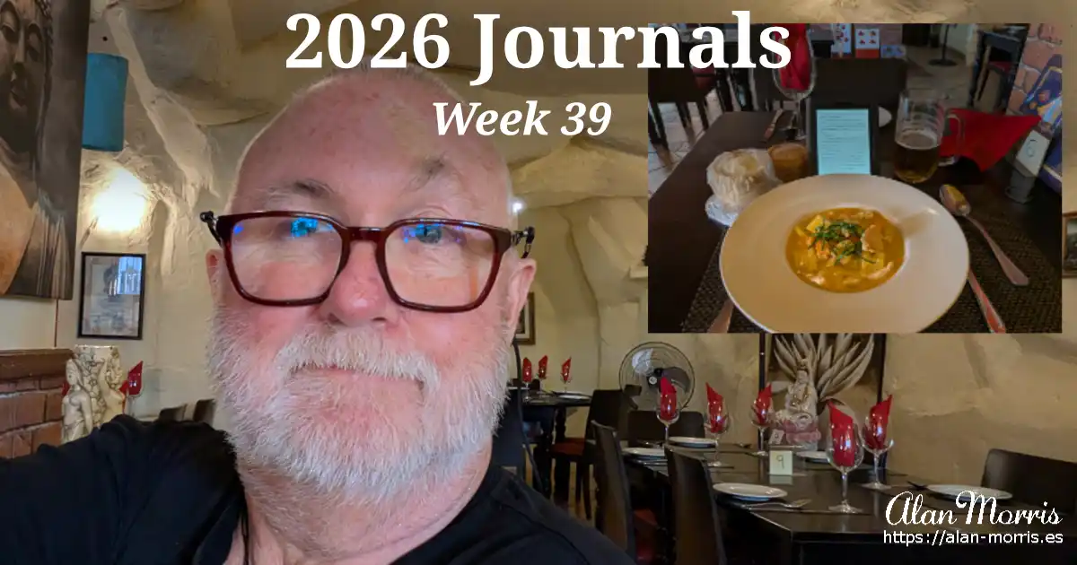 Alan Morris in Tai Aroi restaurant, meal shown in a superimposed square.