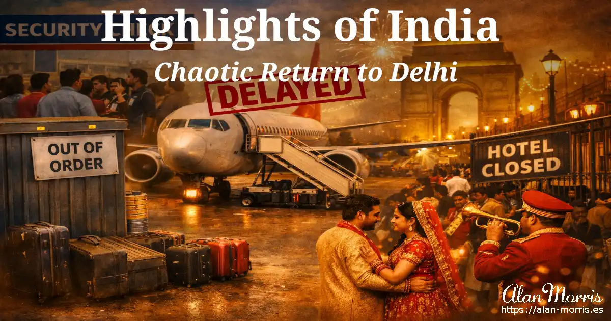  Airport security chaos, delayed plane, and Indian wedding at night