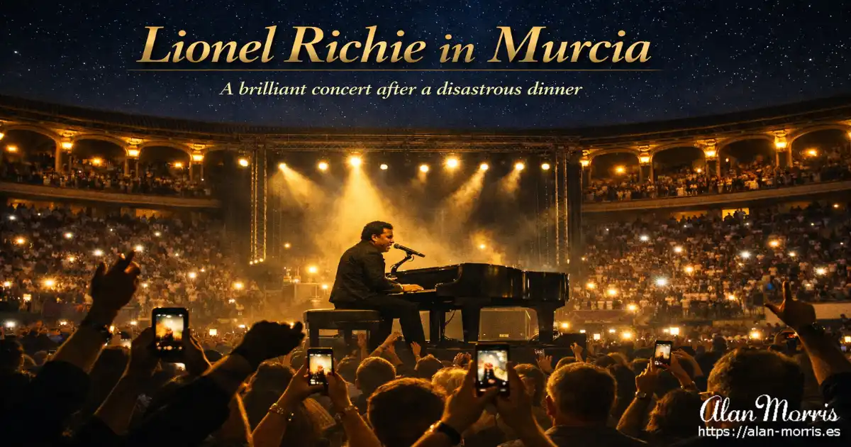 Lionel Richie on stage sat at a piano.