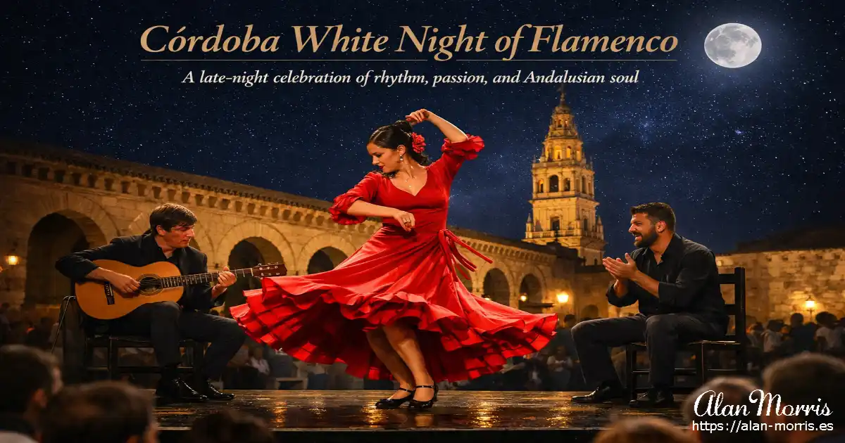 Flamenco dancer on stage in Cordoba.