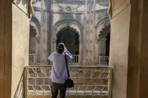 This archway looks down at the Shahi Baoli stepwell in the Bara Imambara.