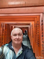 Alan Morris inside the Thousand Torii Gates.