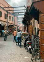 Lane in the medina in Marrakech. Lane in the medina in Marrakech.