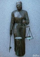 Scales of justice monument, Denver. Scales of justice monument, Denver.