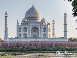 The Taj Mahal from the Mehtab Bagh Gardens. The Taj Mahal from the Mehtab Bagh Gardens.