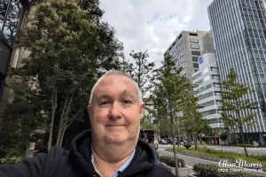 Alan Morris outside the Holiday Inn in Osaka, Japan.