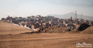 Shanty Town, taken from the grounds of the Pachacamac complex. Shanty Town, taken from the grounds of the Pachacamac complex.